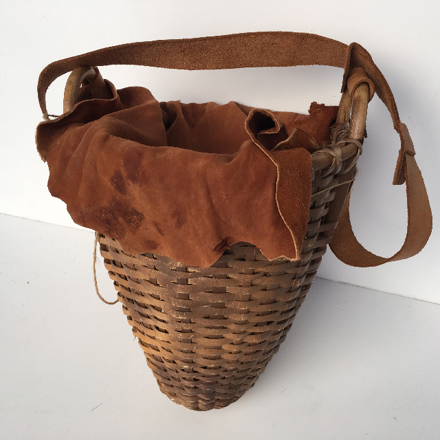 BASKET, African Storage - Suede Cover and Strap